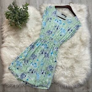 Betabrand Mid Millennium Person Print Mod‎ Dress